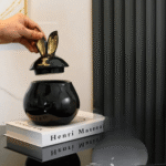 Luxury Ceramic Black And Gold Decorative Trinket Storage Jar TAJ040 - Image 3