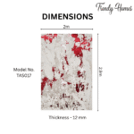 Luxurious Abstract Marble Area Rug - Image 3