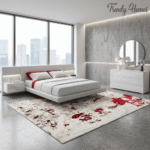 Luxurious Abstract Marble Area Rug - Image 5