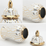 Luxury Geometric Ceramic Decorative Ginger Pot - Image 7