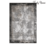 Luxury Abstract Bold Charcoal Border framed area Rug - Image 2