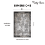 Luxury Abstract Bold Charcoal Border framed area Rug - Image 3