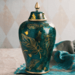 Luxury Marble Look Decorative Green Ginger Pot - Image 4