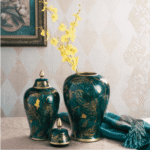 Luxury Marble Look Decorative Green Ginger Pot - Image 6