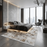 Luxury Layered block style abstract pattern area Rug - Image 5