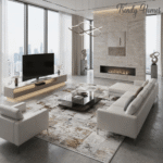 Luxury Layered block style abstract pattern area Rug - Image 6