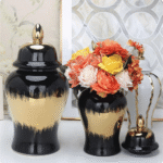 Luxurious Antique Deco Black Ginger Pot - Image 4