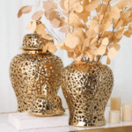 Intricate Gold Pierced Ginger Pot