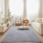 Luxurious Modern Bubble Soft Rug Carpet Gray - Image 5