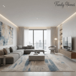 Modern Abstract Brushstroke Area Rug