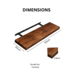 TAITA High Quality Floating shelf in Dark Walnut - Image 4