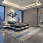 Modern Abstract Brushstroke Area Rug