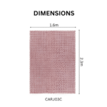 Luxurious Modern Bubble Soft Rug Carpet Onion Pink - Image 3