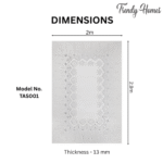 Luxurious Modern Dual Tone White and Silver floral Area Rug - Image 3