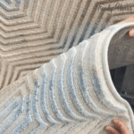 Luxurious Modern Linear Labyrinth Area Rug - Image 8