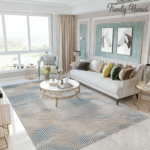 Modern Linear Labyrinth Area Rug