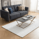 Luxurious Modern Bubble Soft Rug Carpet White - Image 5