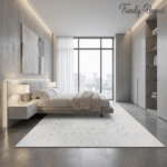 Luxurious Modern Dual Tone White and Silver floral Area Rug - Image 5