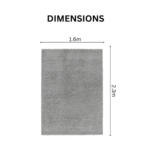 Luxurious Modern Shaggy Rug Light Gray Carpet - Image 3