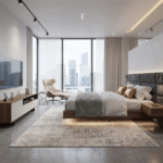 Luxurious Urban Grid Linear Sketch Area Rug - Image 6