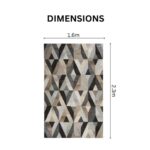 Luxurious Modern Geometric Mirrored Diamond Rug Carpet - Image 3