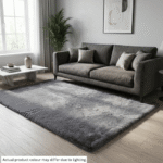 Modern Fluffy Soft Rug Carpet Gray