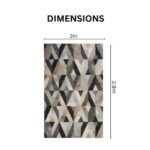 Luxurious Modern Geometric Mirrored Diamond Rug Carpet - Image 4
