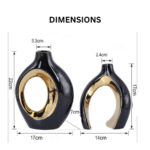 Modern Minimalist Hollow Ceramic Vase Set TAJ008 - Image 2