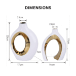 Modern Minimalist Hollow Ceramic Vase Set TAJ007 - Image 2