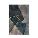 Geometric Pattern Midnight Shard Rug Carpet