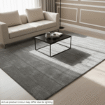 Luxurious Modern Shaggy Rug Light Gray Carpet - Image 5