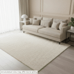 Modern Shaggy Rug Cream Carpet
