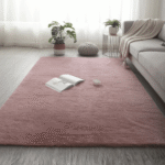 Luxurious Modern Fluffy Soft Rug Carpet Pink  - Image 4