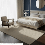 Luxurious Modern Shaggy Rug Cream Carpet - Image 5