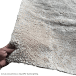 Luxurious Modern Shaggy Rug Cream Carpet - Image 6