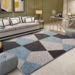 Modern Geometric Marble Pattern Rug Carpet