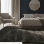 Luxurious Modern Shaggy Rug Dark Gray Carpet - Image 5