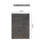 Luxurious Modern Shaggy Rug Dark Gray Carpet - Image 3