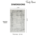 Luxurious Urban Abstract Texture Rug in Light Gray - Image 3