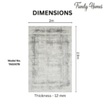 Luxurious Urban Abstract Texture Rug in Light Gray - Image 4