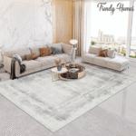 Urban Abstract Texture Rug in Light Gray