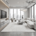 Luxurious Modern Dual Tone White and Silver floral Area Rug - Image 6