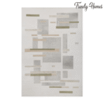 Luxurious Modern Geometric Multi Tone Block Area Rug - Image 2