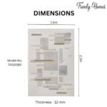 Luxurious Modern Geometric Multi Tone Block Area Rug - Image 3