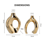 Modern Minimalist Hollow Ceramic Vase Set TAJ006 - Image 2