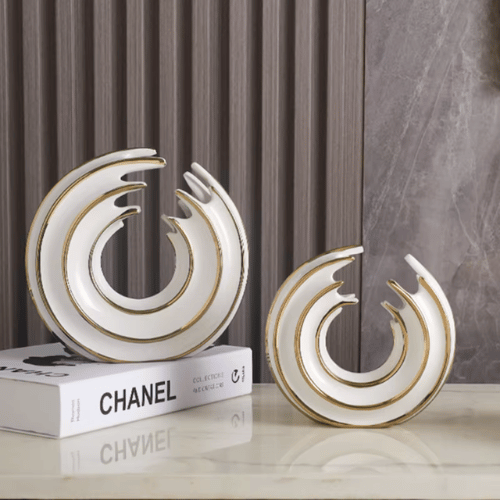Round Abstract Ceramic Vases