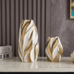 Vertical Stripe Ceramic Vase Collection
