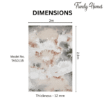 luxury abstract cloudy Earthbound area rug - Image 4
