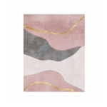 Pink Marble Striped Rug Carpet