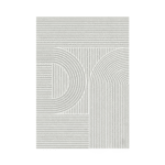 Modern Beige Arch Lines Rug Carpet